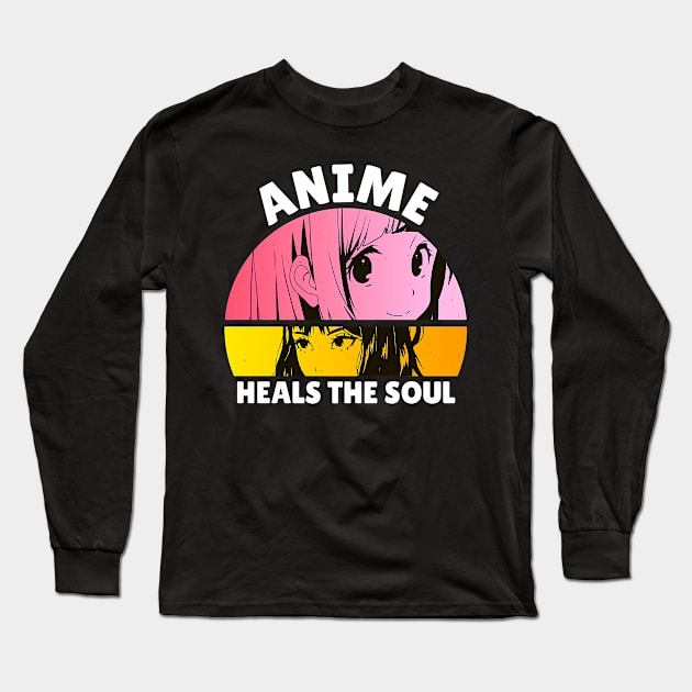 Anime Heals The Soul Long Sleeve T-Shirt by Mad Art